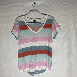 TORRID Striped Short Sleeve Top Size Large EUC